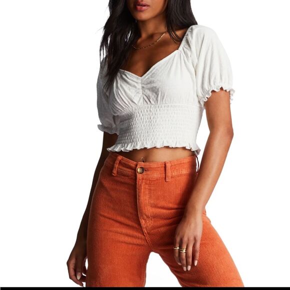 Billabong Women's Love Song Puff Sleeve Top - Picture 4 of 16